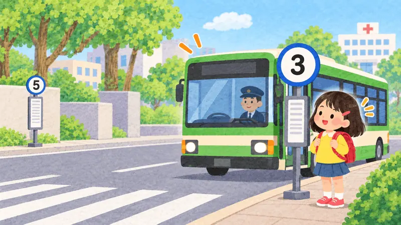 A bus waiting at a stop