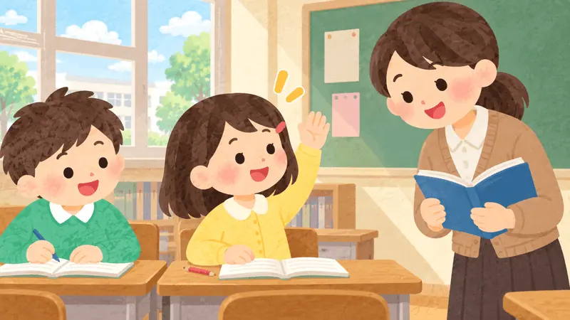 A teacher and students in a classroom