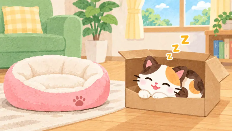 A cat sitting at home